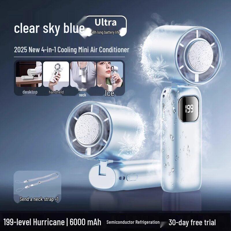 Mijia-Connected 2026 Handheld Fan: Mini USB Charger, Quiet, Long Battery Life, Portable Cooler