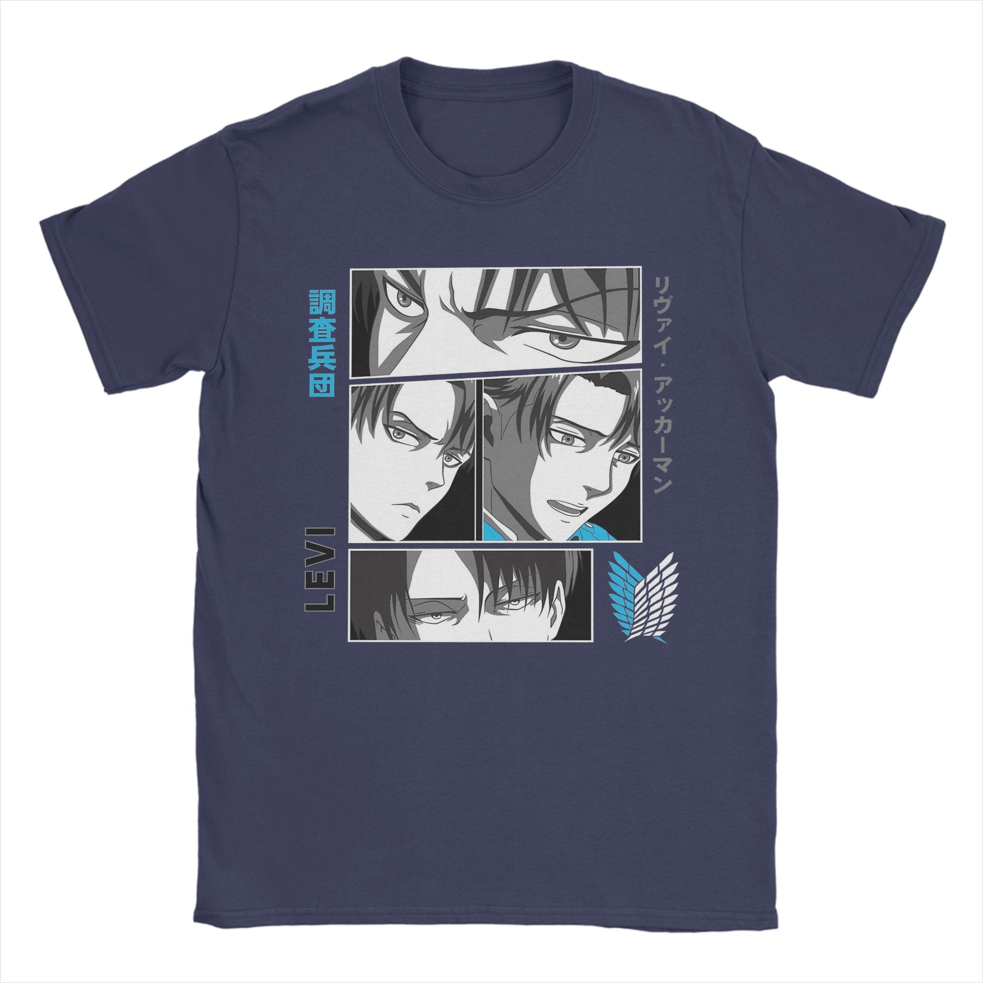 

Funny Attack on Titan Anime LLevi TShirt Men Crewneck Cotton T Shirts Short Sleeve Tee Shirt Summer Clothes 2XL
