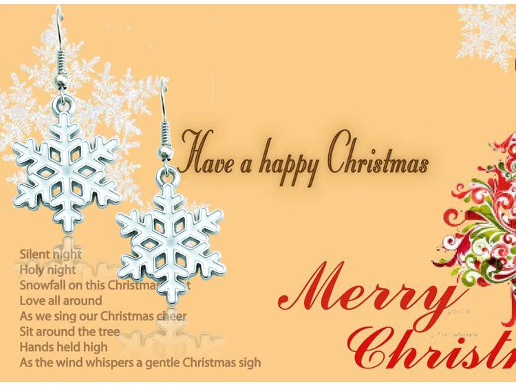 2018 Evropské a americké módní vánoční náušnice s vločkami - Stylové sváteční doplňky