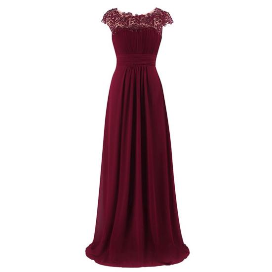 Rochie Lungă de Petrecere cu Dantelă cu Strasuri pentru Femei, cu Mâneci Scurte, Decolteu Adânc la Spate, Croială Slim Fit, Plisată