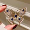 Rhinestone Butterfly Brooch For Women Versatile Enamel Insect Lapel Pin Banquet Party Corsage For Coat Dress Jewelry Accessories