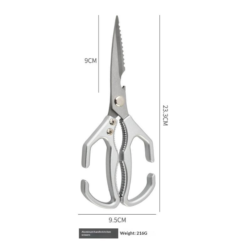 Küchenschere aus Edelstahl Scharfe gezahnte Klingen Ergonomischer Griff zum Schneiden von Fleisch Gemüse Meeresfrüchten