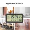 Battery Powered Digital Alarm Clock TEMP Humidity Date Week Weather Station Snooze Table Clock 12/24H Wall-mounted LCD Clock