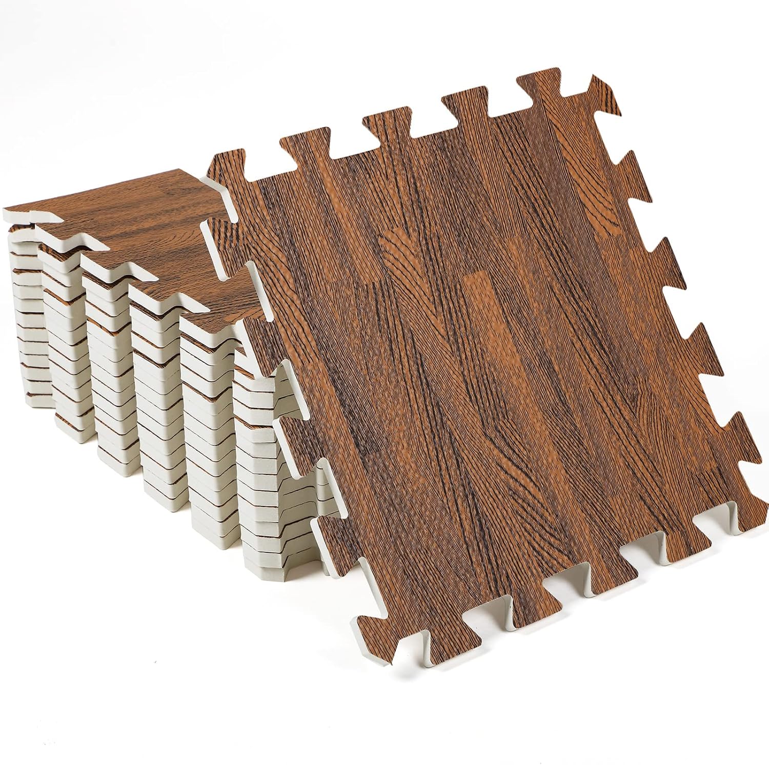 

8/16 Pcs 30x30cm Wood Grain Puzzle Mats EVA Interlocking Foam Patchwork Rug Children s Crawling Carpet Fitness Exercise Flooring 16Pcs кавовий