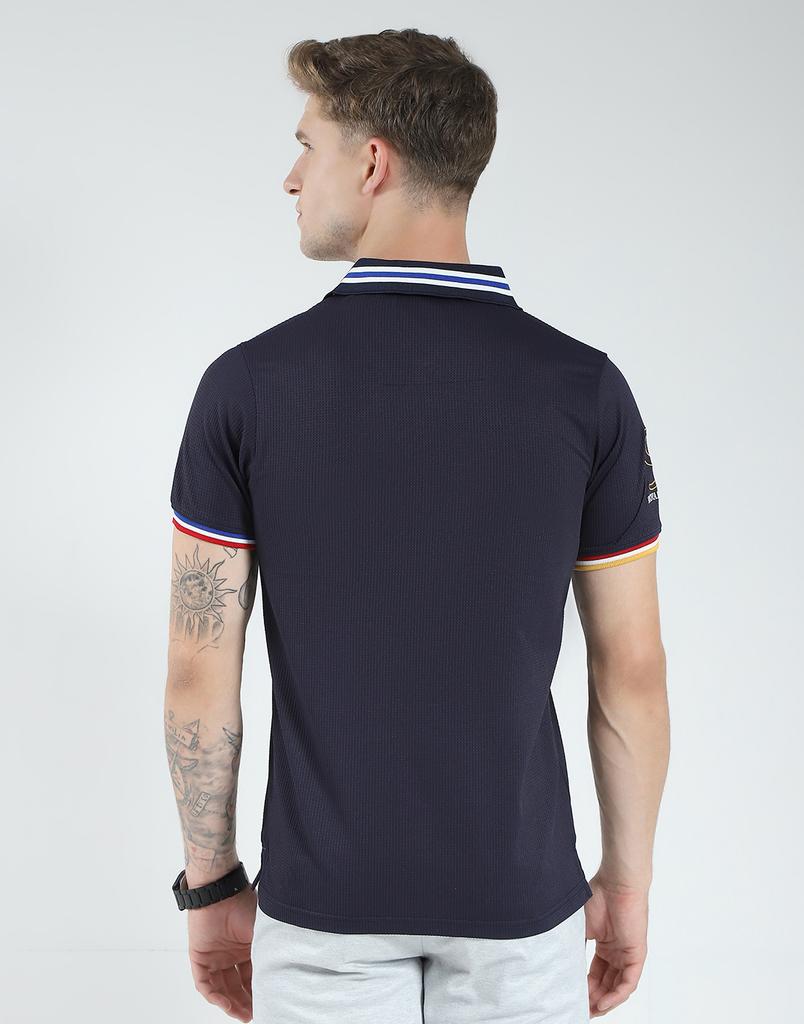 Monte Carlo Men's Regular Fit Solid Polo Half Sleeve T-Shirt