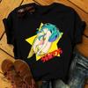 Women's Anime T-shirt Japanese Cartoon Streetwear Retro Short Sleeve Women Vintage Clothes Y2k