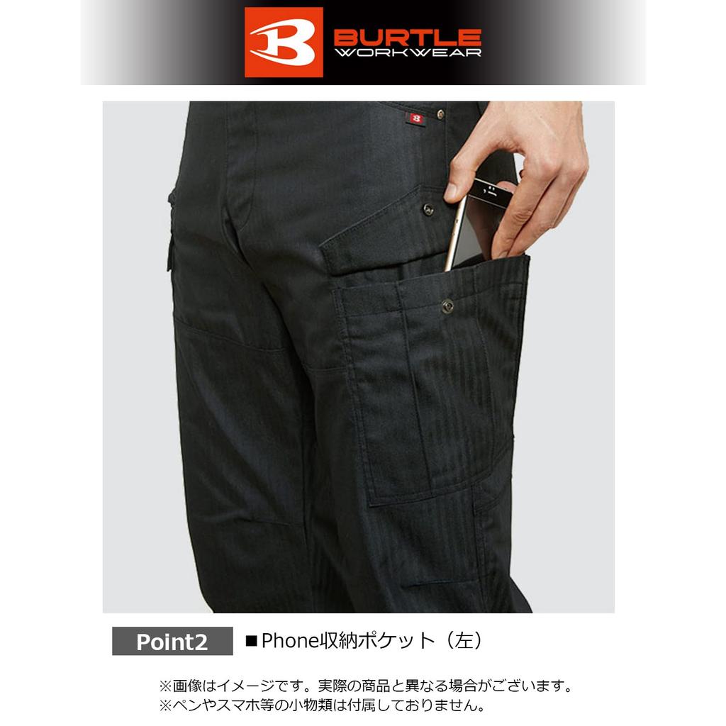 Burtle Cargo Pants Black LL 5512HB-35-LL