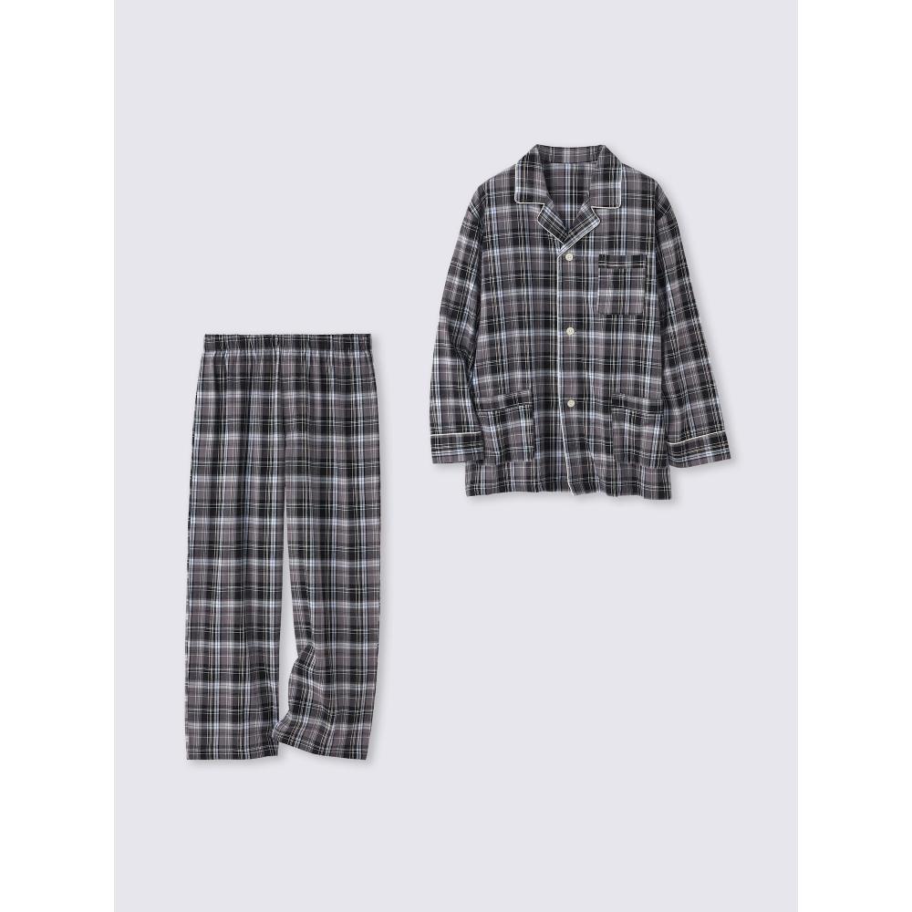 Gu By Uniqlo Flannel Pajamas Long Sleeve   Long Pants Relaxed Fit