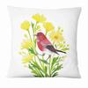 Painted Flower, Bird and Butterfly Decorative Pillowcase Living Room Office Ornaments Home Pillowcase