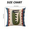 Boho Crocodile Folk Art square Jacquard Pillow Cover for Sofa Office Waist Cushion Cover Home Decorative Pillowcase