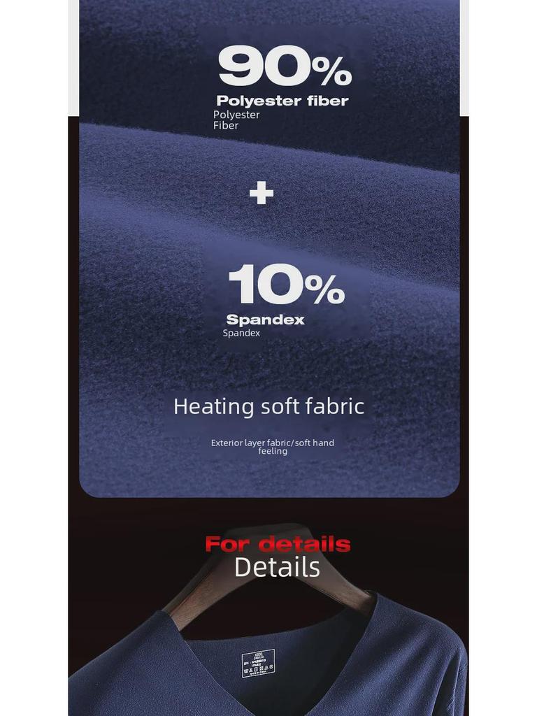 Pánská bezešvá termoprádlová souprava: Zesílená sametová bavlněná základní vrstva pro podzim/zimu