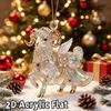 2D Flat Goat Hanging Ornament Christmas Tree Car Rearview Mirror Decoration Hanging Mascot Pendant Home Decoration