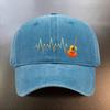 A Musical Heartbeat Washed Hat a Daily Sunprotection Baseball Cap for Outings a Musthave Fashion Accessory for Couples Fe