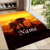 Custom Name Lion Sunset Majesty Carpet Rug Customizable Soft Washable Anti-Slip Home Living Room Sofa Mats Personalized Rug. 0909306