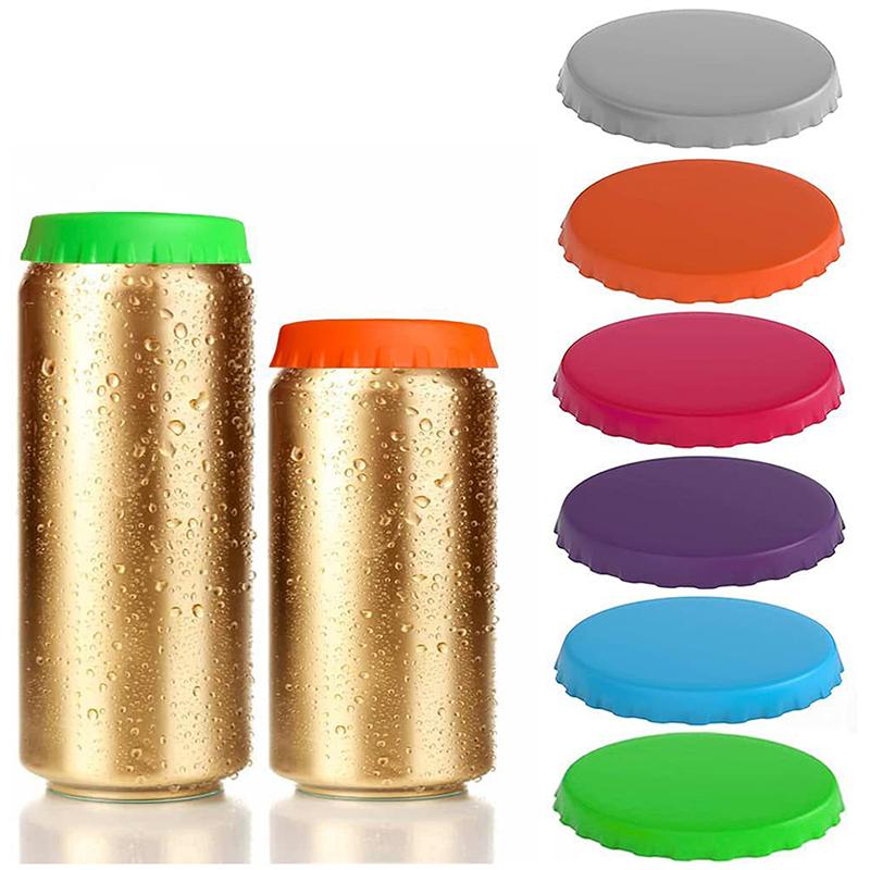 Soda Lid Multi-Color Beverage Can Protector Silicone Can Covers Leak-Proof Cap
