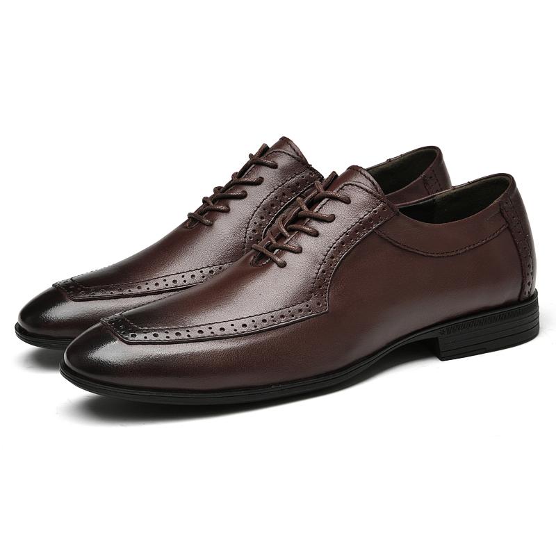 

Роскошный бренд из натуральной кожи, модные мужские деловые туфли-лоферы, оксфорды, дышащие, формальные, свадебные туфли, большой размер, британский стиль 49 коричневый