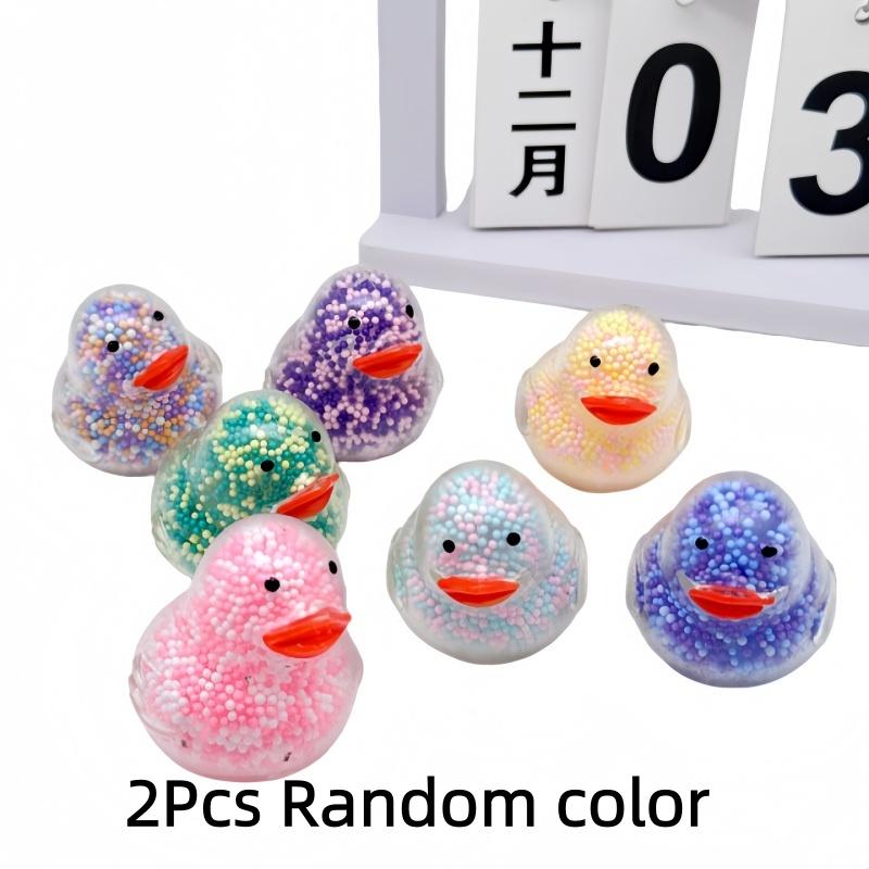 

2 шт. Цветная Утка Игрушка-Сквиш для Снятия Стресса и Тревоги - Терапевтическая Игрушка-Сжималка для Эмоционального Благополучия Утка Игрушка-Сжималка