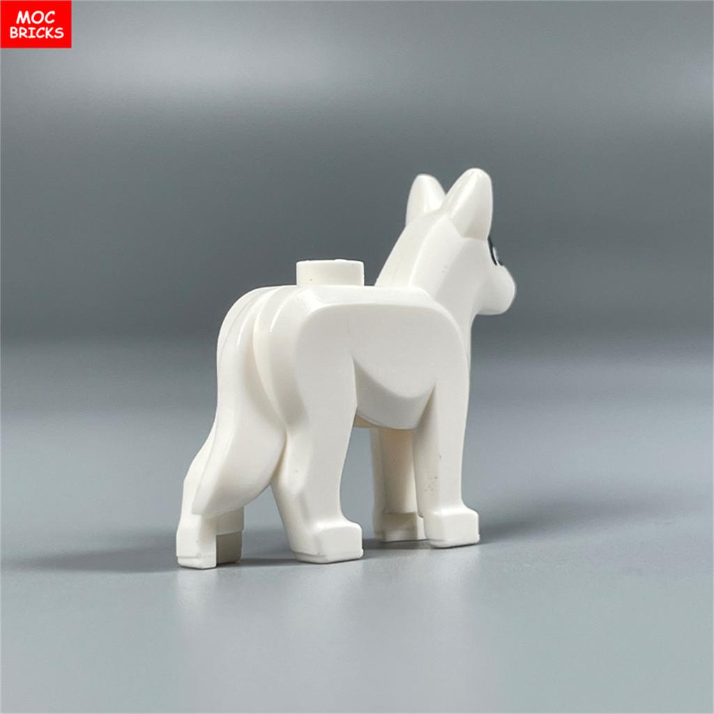 Non-Toxic Moc Bricks Police Dog Animal Shepherd Dalmatian Poodle City Model Building Blocks Educational Toys Children'S Gifts