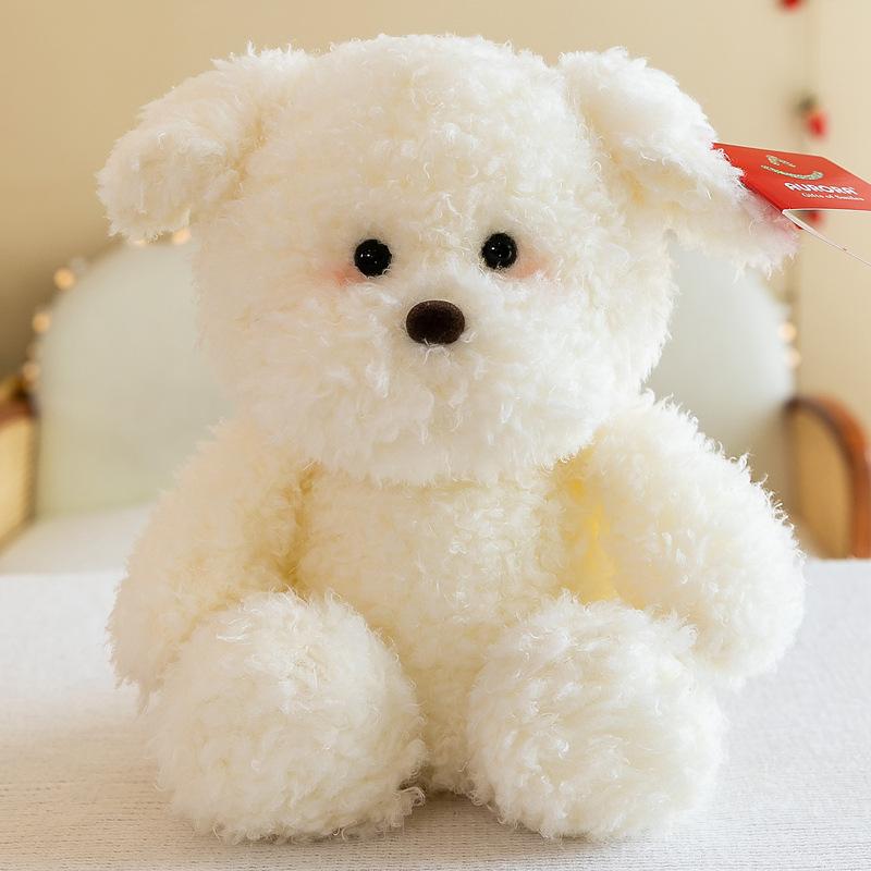 

Cute Jumping Dog, Plush Toy, Cartoon Doll, Sofa Ornament, Sleeping On The Bed, Gifts For Children And Girls 30cm белый