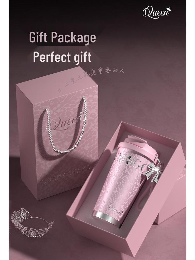 Goddess Ceramic 316 Insulated Coffee/Water Gift Cup with Straw