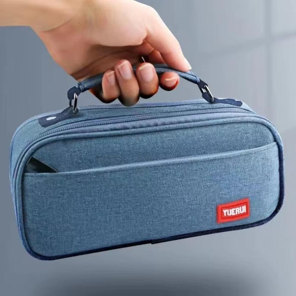 Multi Layer Partition Stationery Bag Large Capacity Pen Bag Simple Pencil Case