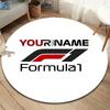 F1 Gear Custom Name Round Area Rug Carpet Rug For Living Room Bedroom Sofa Playroom Decor Nonslip Floor Mat
