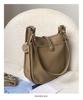 Genuine Leather Evelyn Crossbody Tote - Women's Cowhide Bag with Wide Shoulder Strap