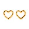 Geometric Heart Earrings: Retro Light Luxury Design for Women
