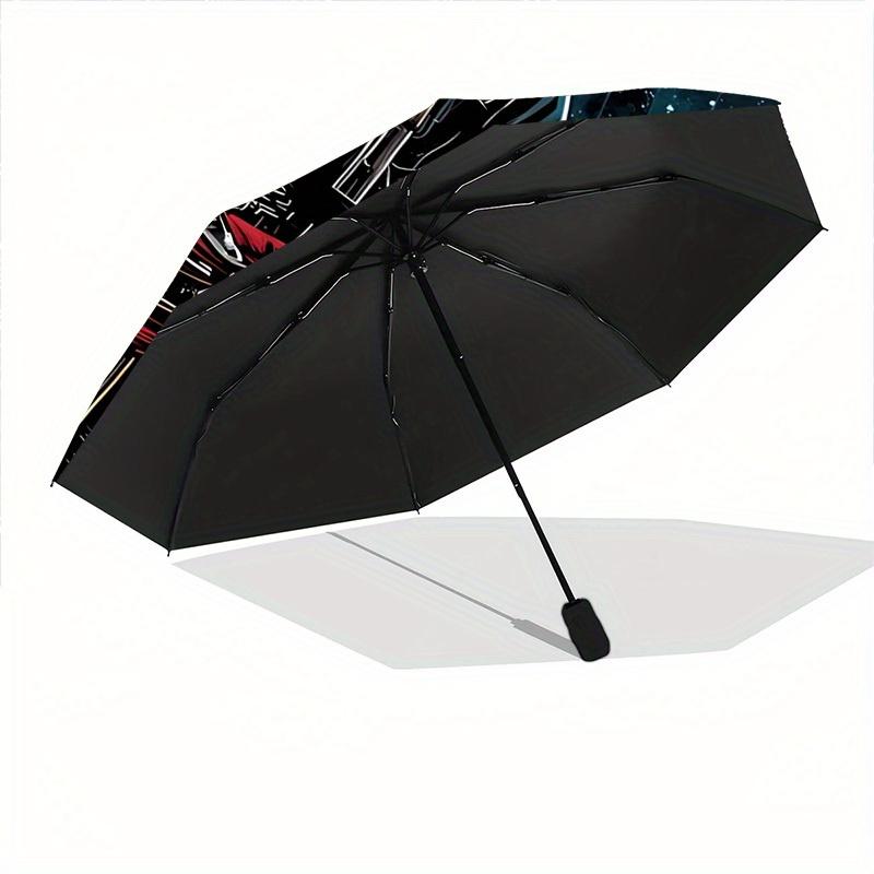 1pc Assassin's Creed Self-Folding Umbrella, 8-Bone Compact Travel Umbrella, Durable Plastic And Iron Frame090