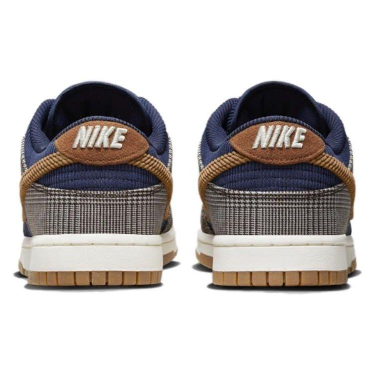 Nike Dunk Düşük Tüvit Kadife Unisex Spor Ayakkabı Kahverengi Gece Yarısı-Lacivert Ale-Kahverengi FQ8746-410