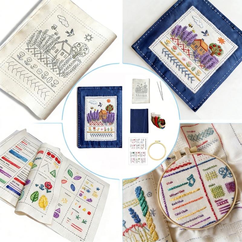 Complete Embroidery Book Sewing Books Set Includes Needle Thread Patterns And Step By Step Instructions