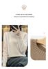 2024 Fall/Winter Women's Korean Slim Fit Wool Sweater - Solid Color, Long Sleeve Knitwear
