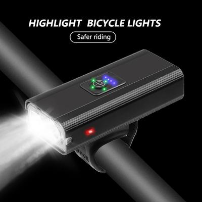 Přeshraniční nové duální T6 silné světlo s dlouhým paprskem venkovní cyklistické světlo s elektrickým displejem Velkokapacitní jízdní kolo USB nabíjecí přední svítilna