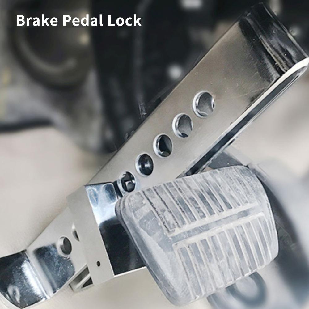 Heavy-Duty Stainless Steel 8-Hole Anti-Theft Adjustable Brake Pedal Clutch Lock for Automobiles/SUVs/Trucks and Clutches Thread Lock3