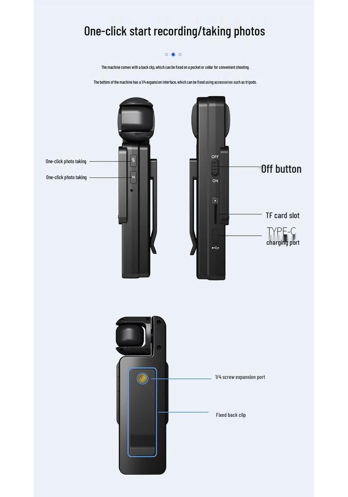 WiFi-Enabled Portable Outdoor Sports & Cycling Camera