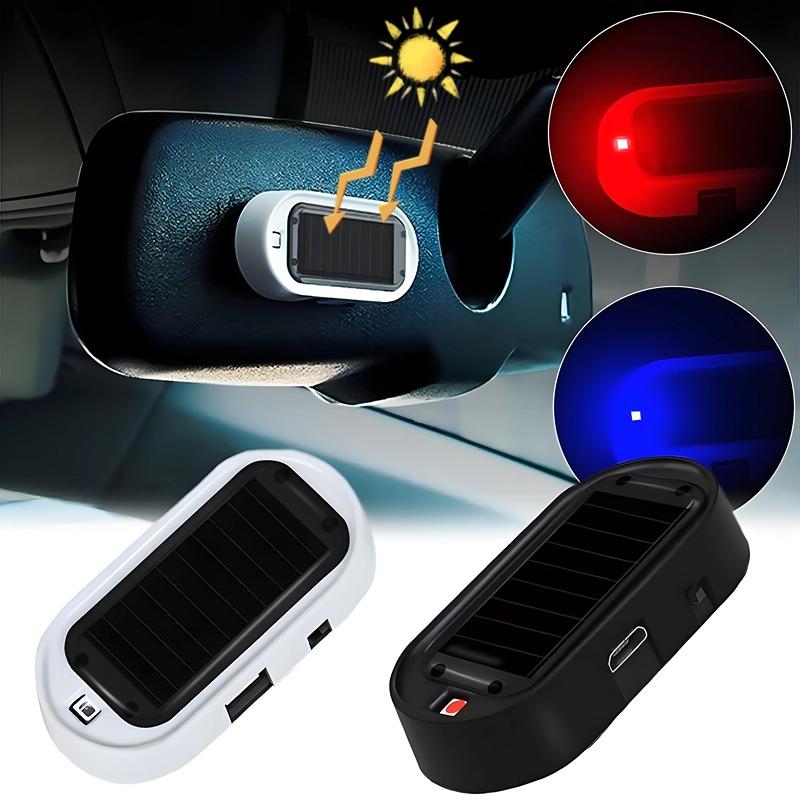 Falso Allarme Auto Con Luce LED Lampeggiante A Energia Solare – Simulatore Antifurto Per Auto E Moto