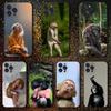 Cute Funny Monkey Phone Case For iPhone 16,15,14,13,12,11 Plus,Pro Max,XS,X,XR,SE,Mini,8,7,Soft Silicone Black Cover