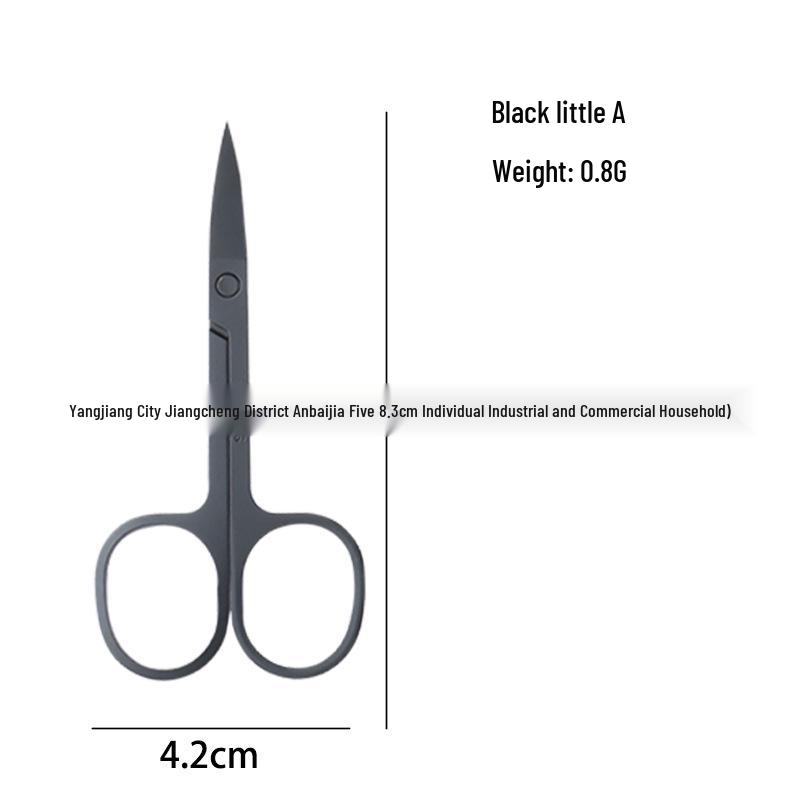 Stainless Steel Eyebrow & Nose Hair Trimmer Scissors with Round Head
