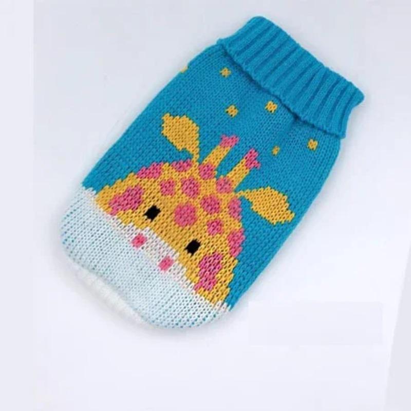 Christmas Vintage Dog Sweaters Holiday Reindeer Red Heart Style Dog Clothes New Year Soft Puppy Sweaters Warm Pet Sweaters for S