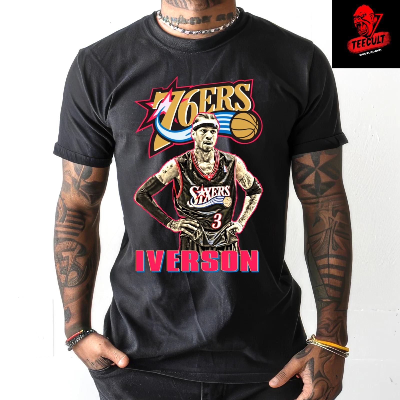 Men s and Women s T-shirts Allen Iverson 76ers Premium NBA S