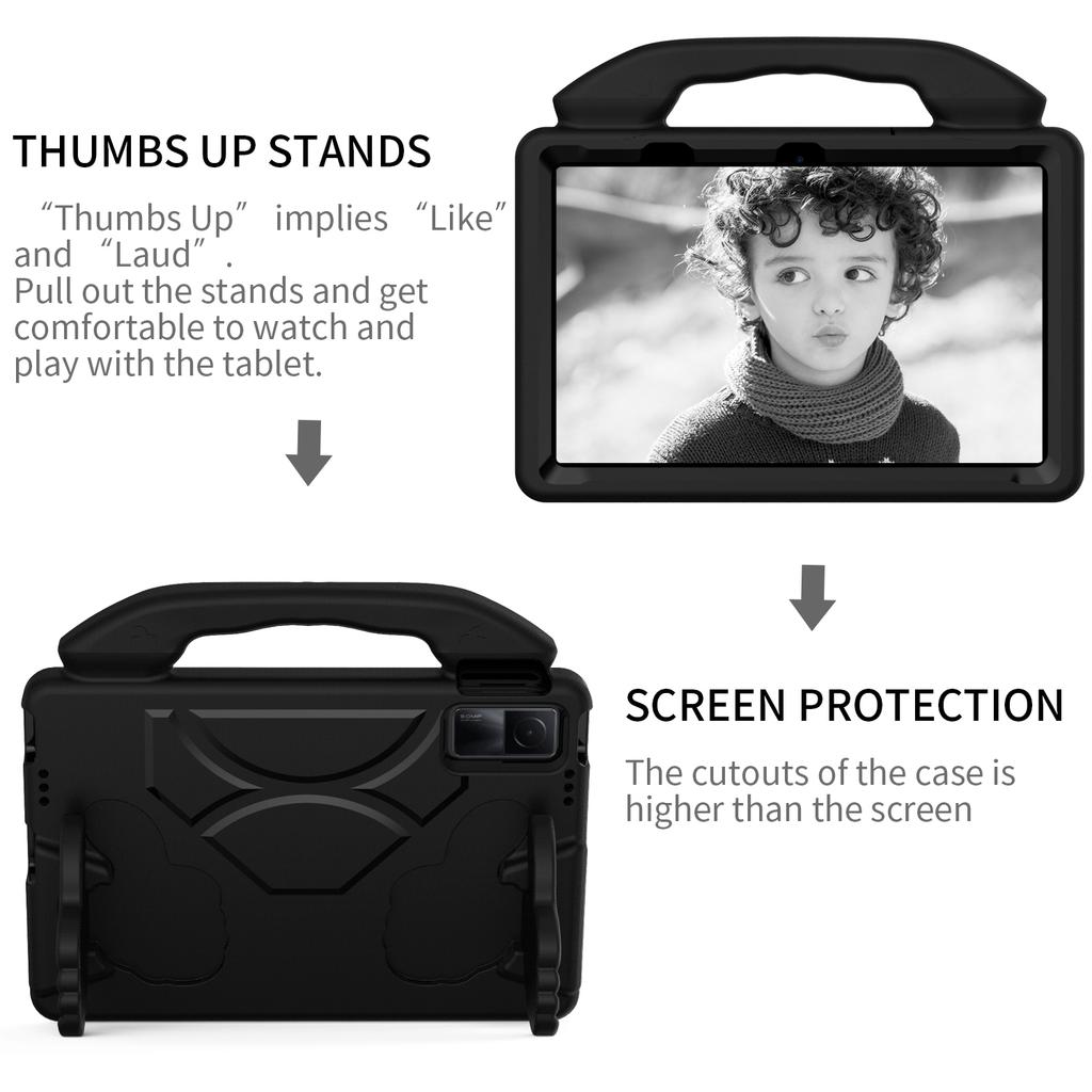 For Xiaomi Redmi Pad/Lenovo Tab M10 Plus (3rd Gen) Tablet EVA Case with Thumb Kickstand