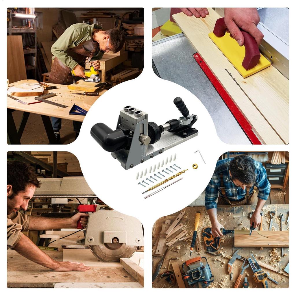 Drilling Guide Adjustable Hole Locator Precision Portable Punch Locator For Home Improvement Kitchen Cabinet Furniture