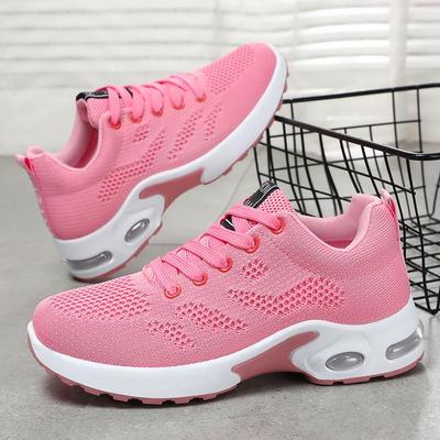 Women's Summer Mesh Air Cushion Lightweight Running Shoes, Soft Sole, Breathable Sports Sneakers.
