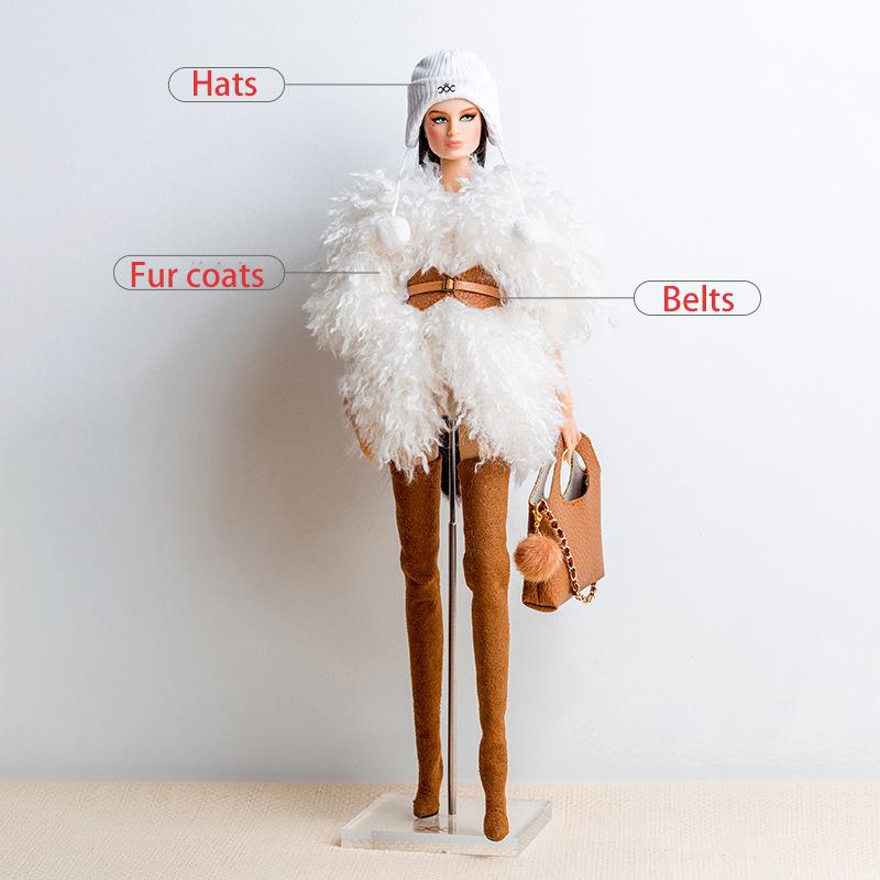 Freckles 32Cm Makeup Supermodel Doll Curly Hair Joint Movable 1/6 Babi Action Figure Toy Or Doll Clothes Collectible Gift