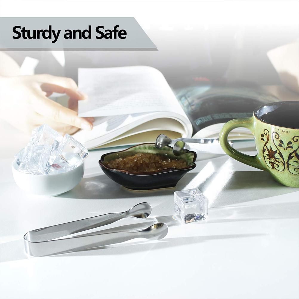 6 STÜCK Eiszangen Mini Servierzangen Edelstahl Küchenzangen für Vorspeisen Zuckerwürfel