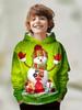 Boys' 3D Christmas Graphic Hoodie Long Sleeve Tops Casual Polyester Hoody Fall Spring Outerwear Sweatshirt Children's Clothing