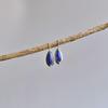 Natural Lapis Lazuli Dangle, Silver Oxidized Handmade Earrings, Blue Gemstone Bohemian Jewelry for Women, Unique Wedding Bridal Gift Ideas