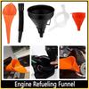 Car Plastic Funnel Set Wide-Mouth Fuel And Oil Multi-Purpose Flexible Right-Angle Funnel For Coolant And Oil