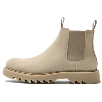 Suede Chelsea Ankle Boots Beige Womens 12029520107
