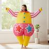 Inflatable Clown Costume Funny Suit with Blower Full-Body Jumpsuit for